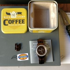Fossil ladies bronze (brown) stainless steel watch